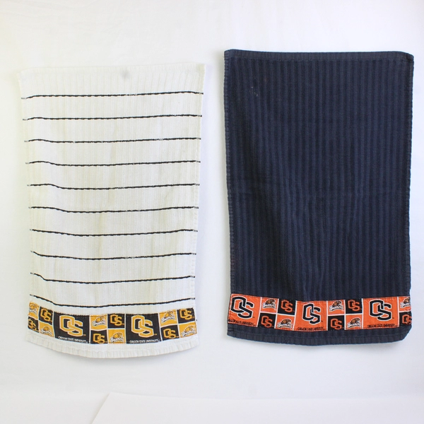 Lot Of 2 Oregon State University OSU Beavers Dish Towels Orange/Black/White