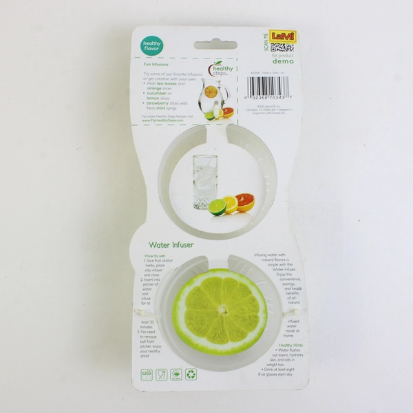 Healthy Steps Water Infuser Single Unit Clear Color Plastic Original Packaging