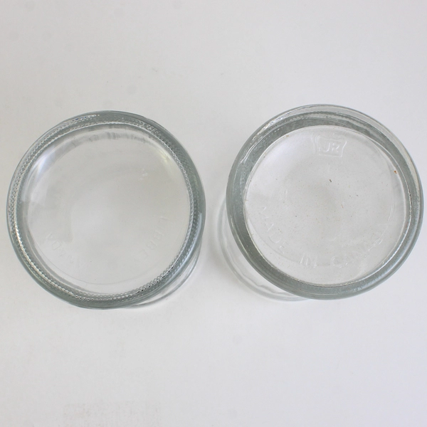 Lot Of 2 Libbey & JR Metal Top Ribbed Glass Cheese/Sugar Shakers 6" Tall