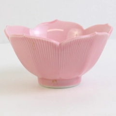 OMC Japan Solid Pink Color Cherry Blossom Small Ceramic Bowl 2.5" Tall