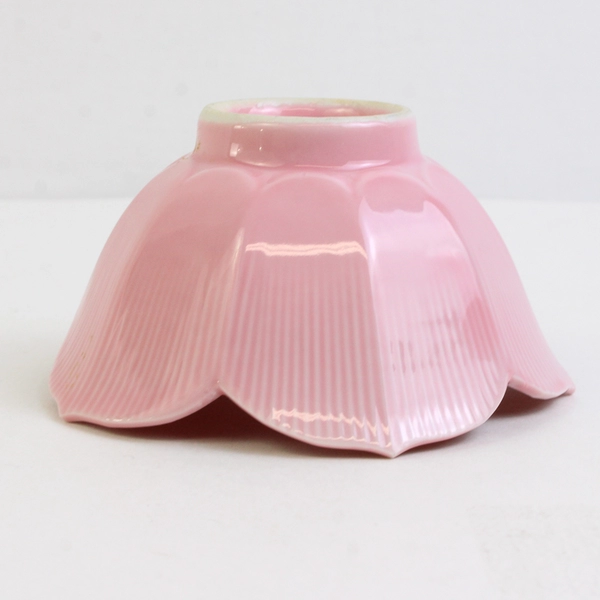 OMC Japan Solid Pink Color Cherry Blossom Small Ceramic Bowl 2.5" Tall