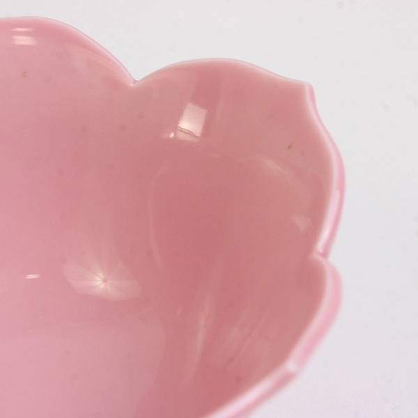 OMC Japan Solid Pink Color Cherry Blossom Small Ceramic Bowl 2.5" Tall
