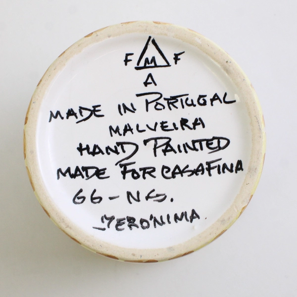 Hand Painted Ceramic Made For Casafina Multicolor Pencil Holder Cup 4" Tall