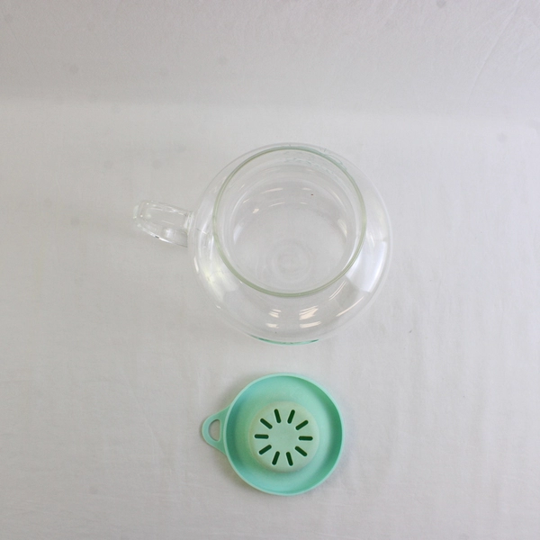 Dash Microwave Glass Popcorn Popper Makers 2.5 Quarts Silicone Lid 7.75" Tall