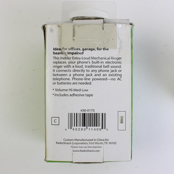 RadioShack Indoor Extra-Loud Mechanical Bell Ringer UNTESTED