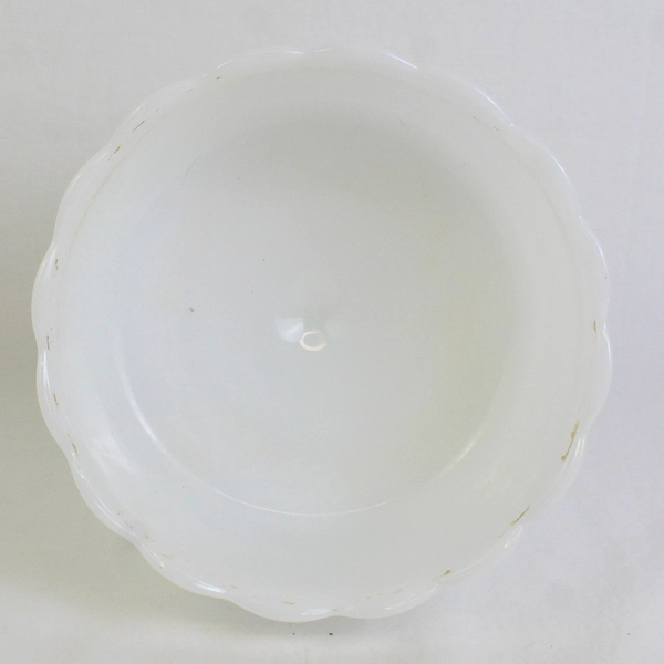 E. O. Brody Co. Milk Glass Compote Or Pedestal Bowl 5.5" Tall 7" Diameter