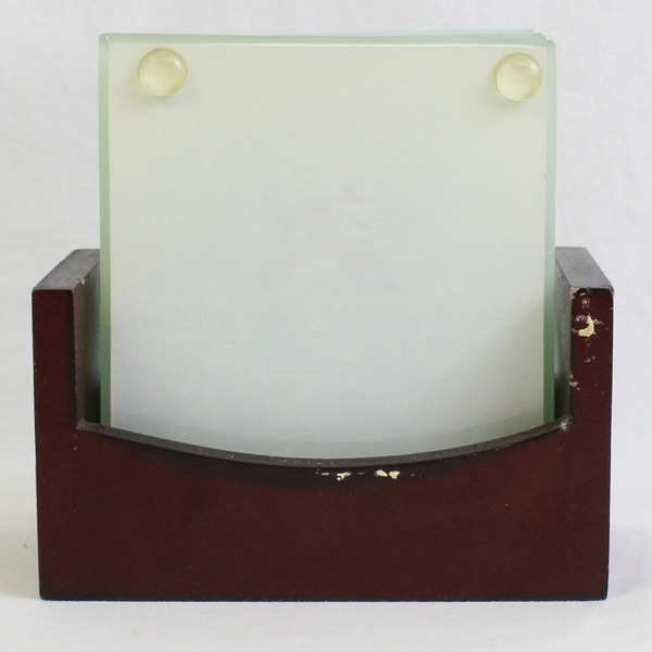 Lot Of 5 "Spirit Mountain Casino" 4 Glass Coasters & 1 Wood Holder