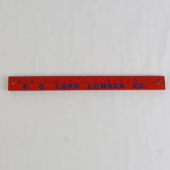 C. G. Long Lumber Co Hotpoint Advertising Tri-Fold 36" Wooden Ruler Multicolor