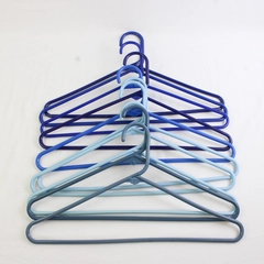 Mixed Lot of 10 Blue Plastic Clothes Hangers Closet Organization