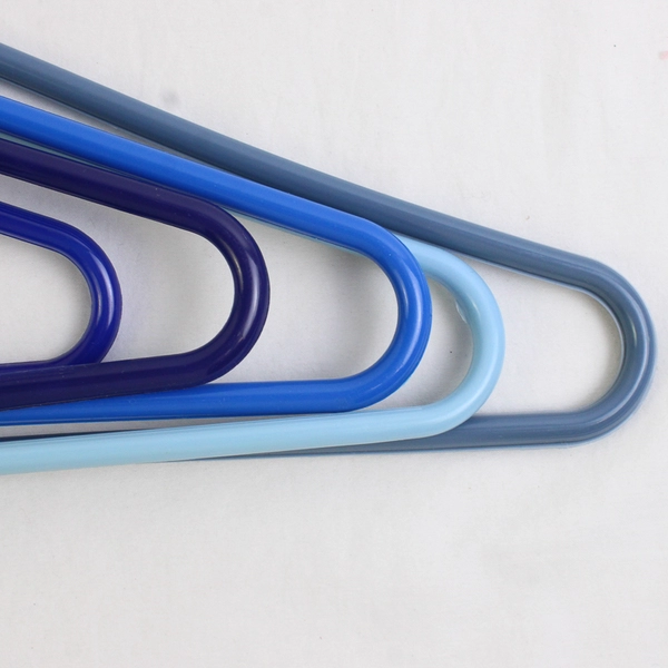 Mixed Lot of 10 Blue Plastic Clothes Hangers Closet Organization