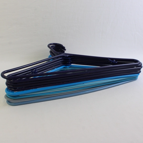 Mixed Lot of 10 Blue Plastic Clothes Hangers Closet Storage