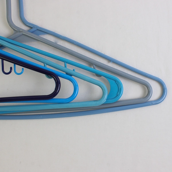 Mixed Lot of 10 Blue Plastic Clothes Hangers Closet Storage