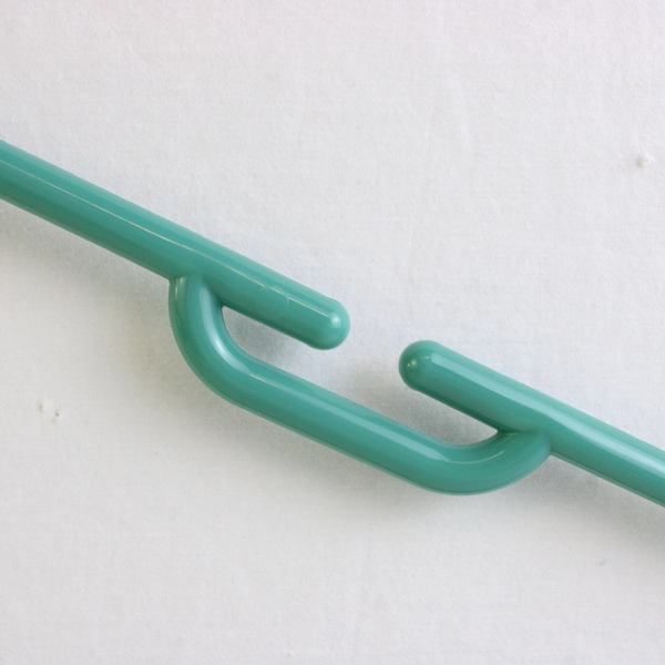 Mixed Lot of 10 Green and Turquoise Plastic Clothes Hangers Closet Organization