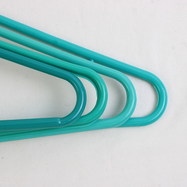 Mixed Lot of 10 Teal Plastic Clothes Hangers Closet Organization