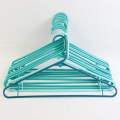 Mixed Lot of 10 Teal Plastic Clothes Hangers Closet Storage