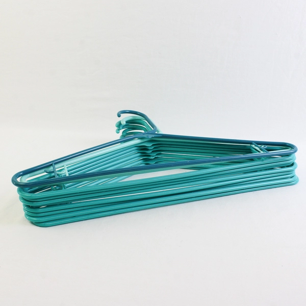 Mixed Lot of 10 Teal Plastic Clothes Hangers Closet Storage