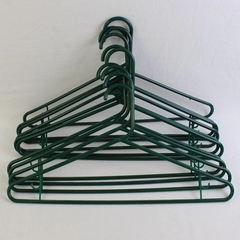 Lot of 10 Green Plastic Clothes Hangers Closet Storage