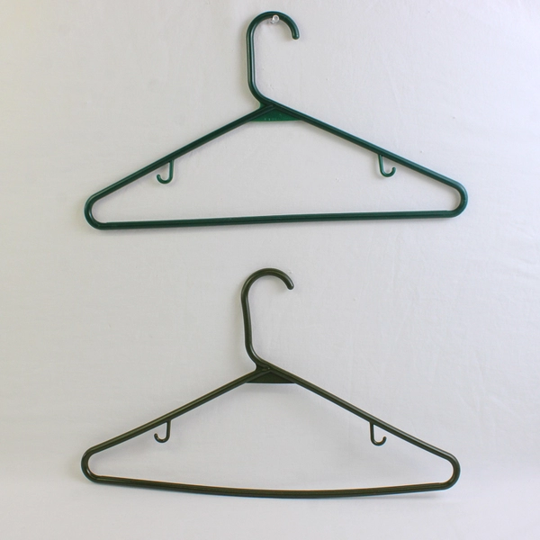 Lot of 10 Dark Green Plastic Clothes Hangers Closet Storage
