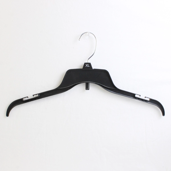Lot of 10 Black Plastic Retail Clothes Hangers Closet Organization