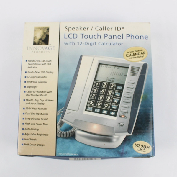 Innovage Silver/Gray LCD Touch Panel Phone Speaker/Caller ID 2005 (Original Box)