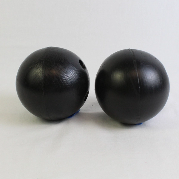 Lot of 2 Black Plastic Bowling Ball Toys Pretend Play
