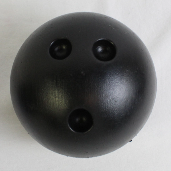 Lot of 2 Black Plastic Bowling Ball Toys Pretend Play
