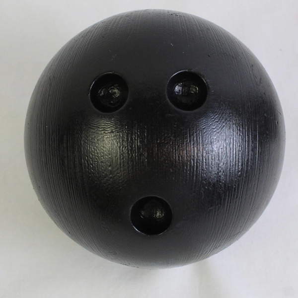 Lot of 2 Black Plastic Bowling Ball Toys Pretend Play
