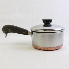 Vintage Revere Ware 1 Qt Copper Bottom Saucepan Riverside CA Pre-1963