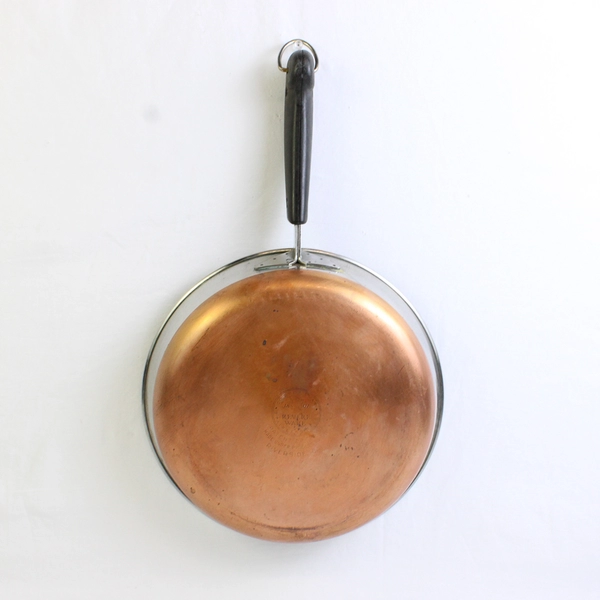 Vintage Revere Ware 10 in Copper Bottom Frying Pan Riverside CA Pre-1963