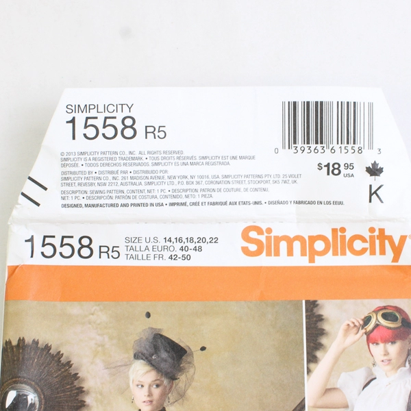 Simplicity Theresa LaQuey 1558 Steam Punk Costumes Women's Size R5