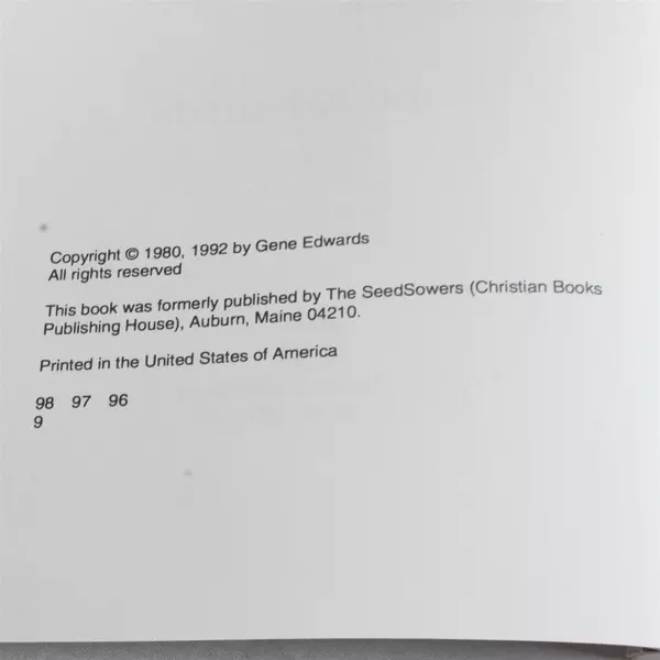 A Tale of Three Kings: A Study in Brokenness Gene Edwards 1992 Paperback