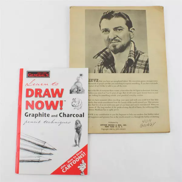 Vintage Lot of 2 Learn to Draw Instruction Books 1950 & 2002 Paperback