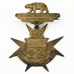 Vtg Shreve & Co. Masonic Knights Templar #16 San Francisco Golden Gate Medal Pin