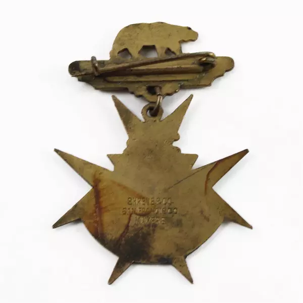 Vtg Shreve & Co. Masonic Knights Templar #16 San Francisco Golden Gate Medal Pin