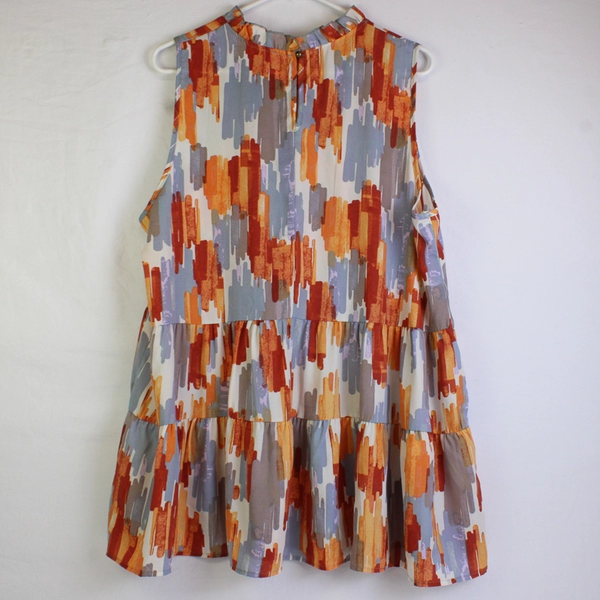 Entro Women's XL Multi-color Striped Sleeveless Top