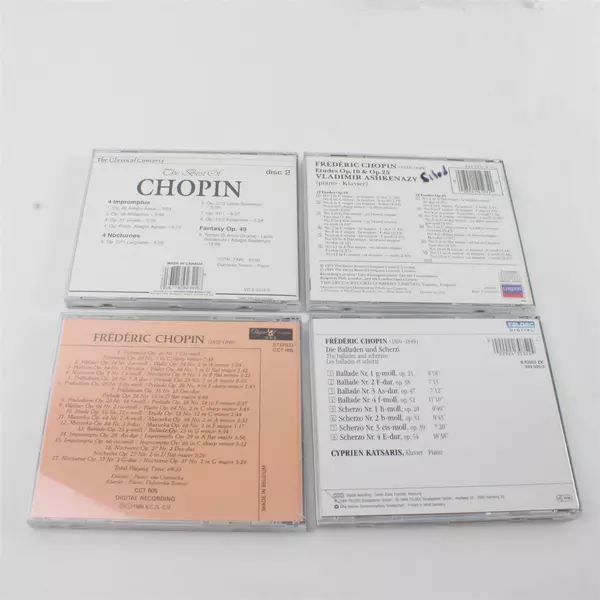 Lot Of 4 Classical Music CDs Frederic Chopin