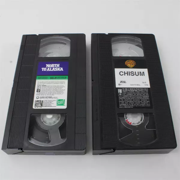 Lot of 3 John Wayne VHS Movies North to Alaska, Chisum, Man Who Shot Liberty