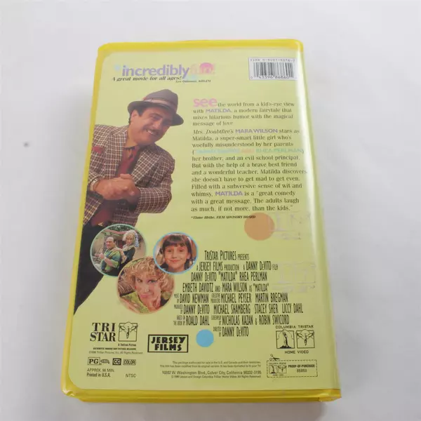 Matilda VHS Movie, 1996, Clam Shell Case