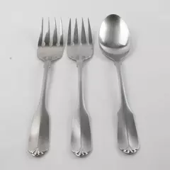 Lot of 3 Satin Gloria Stainless Tablespoon & 2 Cold Meat Serving Forks