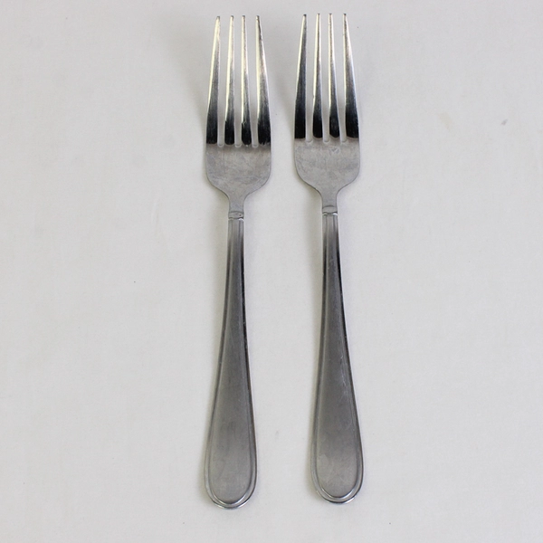 Lot of 2 Mikasa Dinner Forks Westfield Frost Pattern 8.25" 18/0 Stainless Good