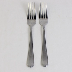 Lot of 2 Mikasa Dinner Forks Westfield Frost Pattern 8.25" 18/0 Stainless Good