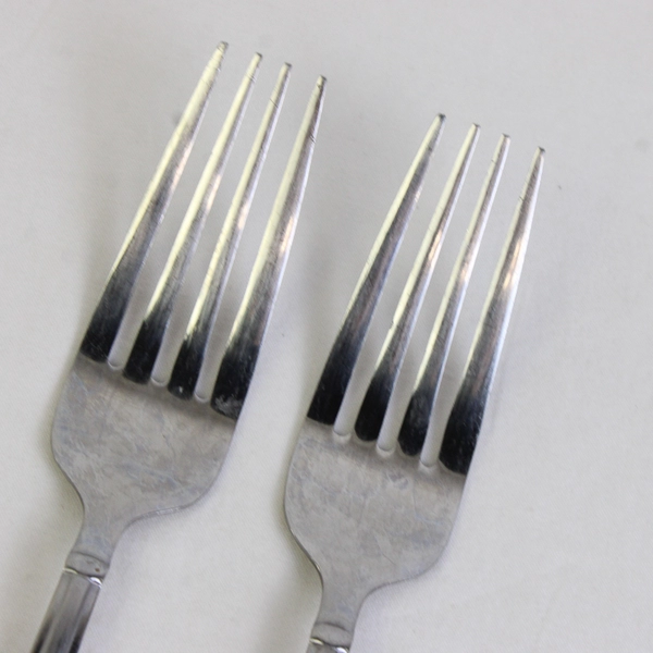 Lot of 2 Mikasa Dinner Forks Westfield Frost Pattern 8.25" 18/0 Stainless Good