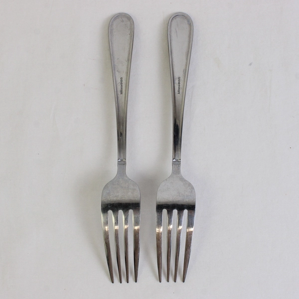 Lot of 2 Mikasa Dinner Forks Westfield Frost Pattern 8.25" 18/0 Stainless Good