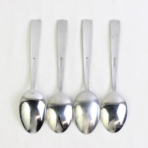 Lot Of 4 Oneida Silver Madeline (Stainless) Flatware Soup Spoons 7.25" Long