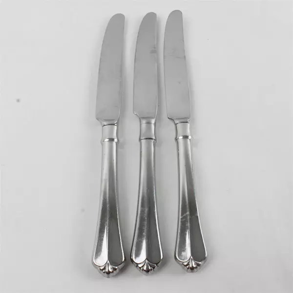 Set of 3 Oneida Juilliard French Hollow Dinner Knives 9.25" Vintage