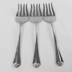 Set of 3 Oneida Julliard Stainless Cold Meat Serving Forks 8.75" 