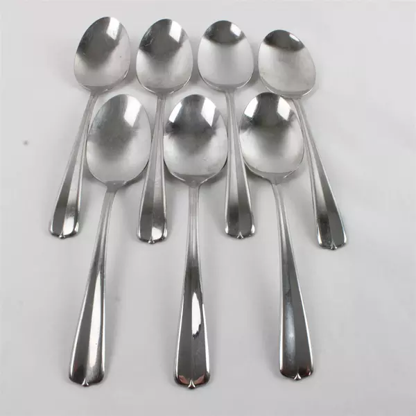 Set of 7 Oneida Gala-Impulse Stainless Tablespoons 8.5" Vintage Flatware