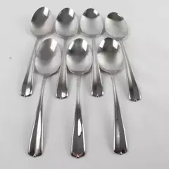 Set of 7 Oneida Gala-Impulse Stainless Tablespoons 8.5" Vintage Flatware