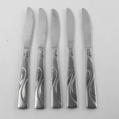 Set of 5 Oneida River Stainless French Solid Knives 9.25" 