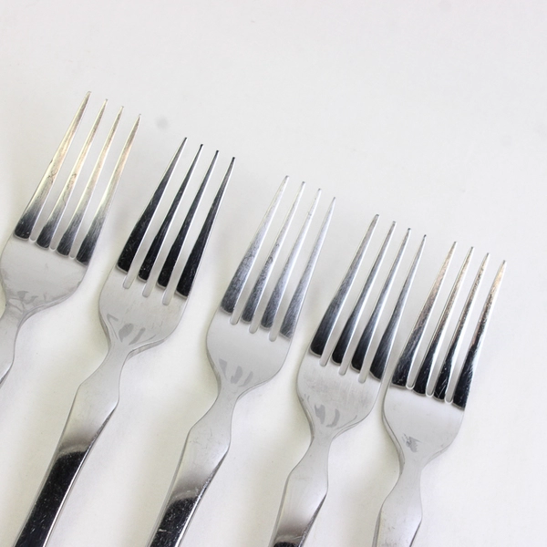Lot Of 5 Oneida Silver Physique (Stainless) Flatware Dinner Forks 8" Long